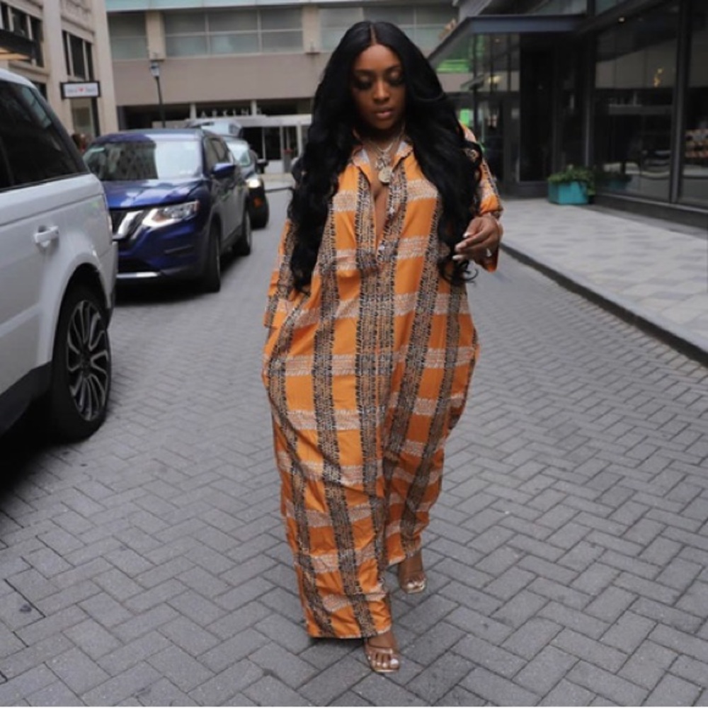 Orange Tire tread Jumpsuit by fancy dream